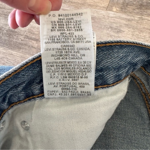 Levi's “Worn In” 505 Regular Fit Straight-Leg Jeans - Light Wash - 34x29 - Picture 9 of 13